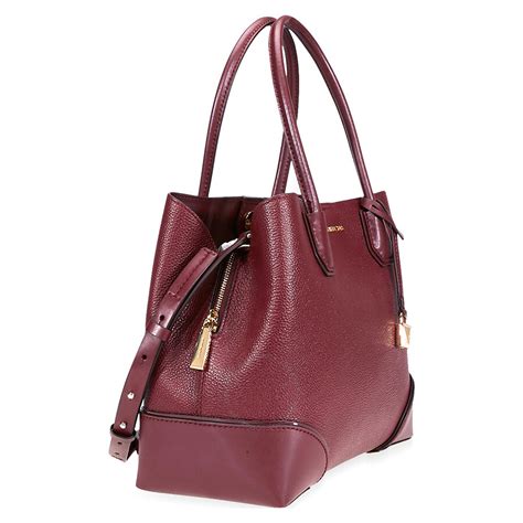 michael kors mercer gallery large leather satchel oxblood|Mercer Gallery Large Pebbled Leather Satchel .